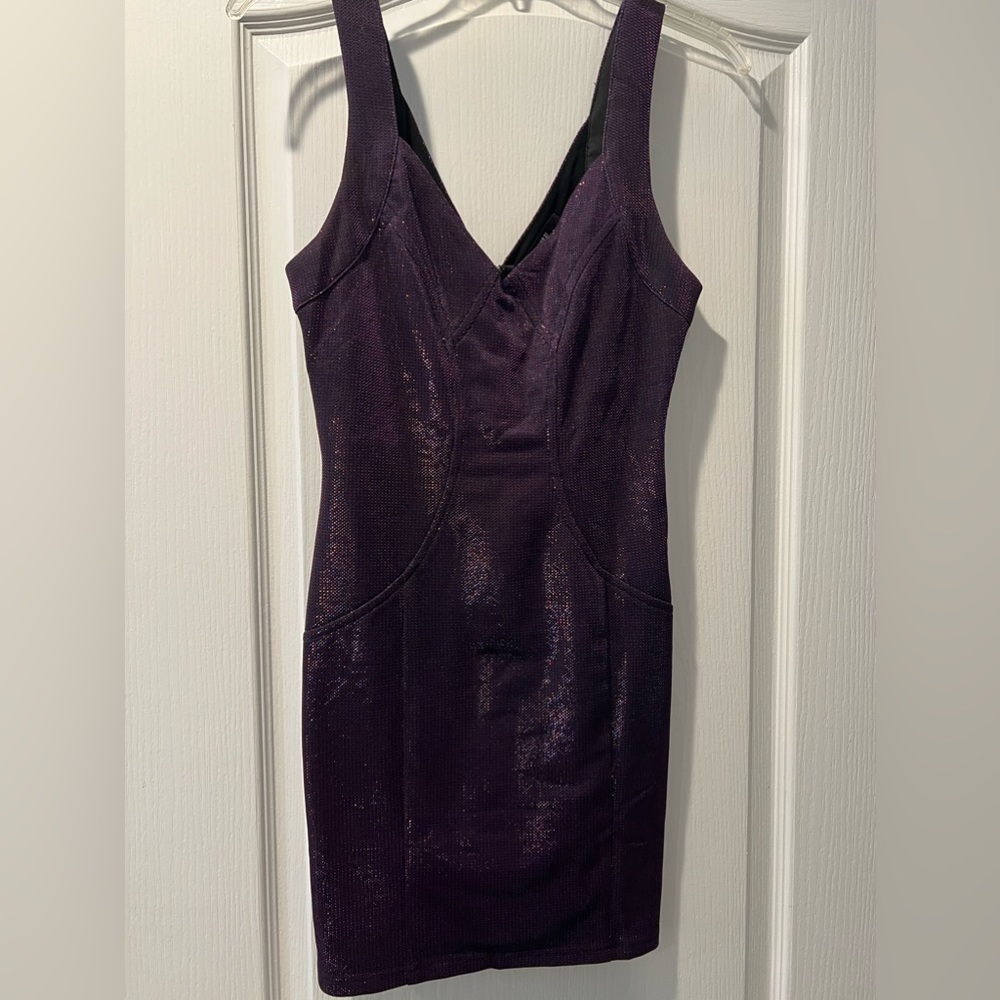 Purple metallic dress